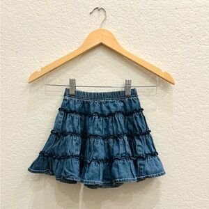 Hanna Anderson Twirly Chambray Denim Skirt Size 90